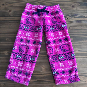 Hello Kitty Girls Fleece Pajama Pants 4 Pink Sanrio